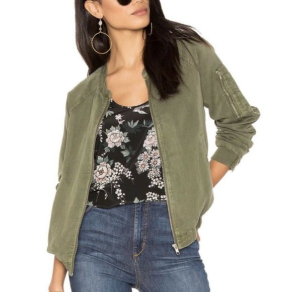 Sanctuary - Womens Olive Green Bomber Jacket, S - Picture 7 of 7